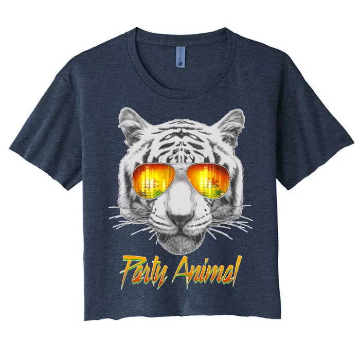 Cool Party Animal Tiger Women's Crop Top Tee