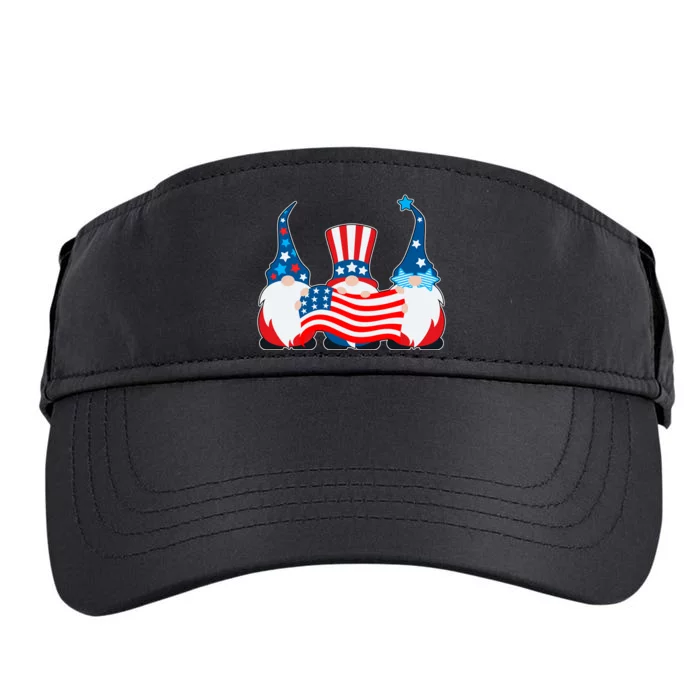 Cool Patriotic USA American Gnomes Adult Drive Performance Visor