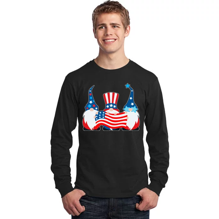 Cool Patriotic USA American Gnomes Tall Long Sleeve T-Shirt