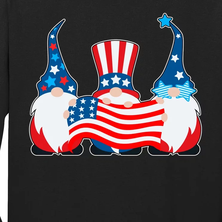 Cool Patriotic USA American Gnomes Tall Long Sleeve T-Shirt