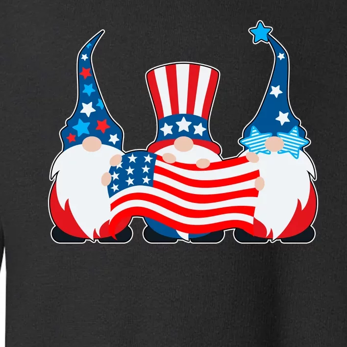 Cool Patriotic USA American Gnomes Toddler Sweatshirt