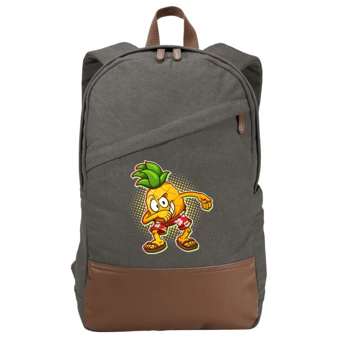 Cool Pineapple Dab Cotton Canvas Backpack