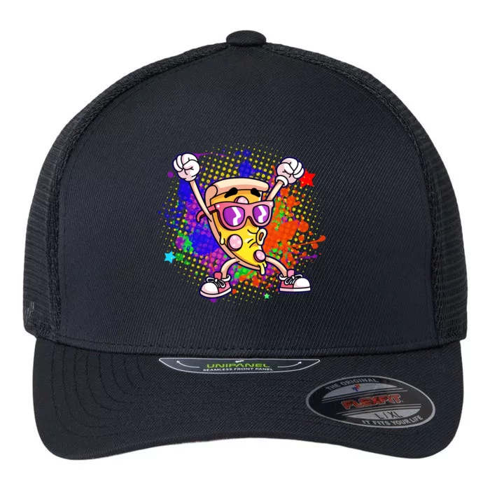 Cool Pizza Splatter Flexfit Unipanel Trucker Cap