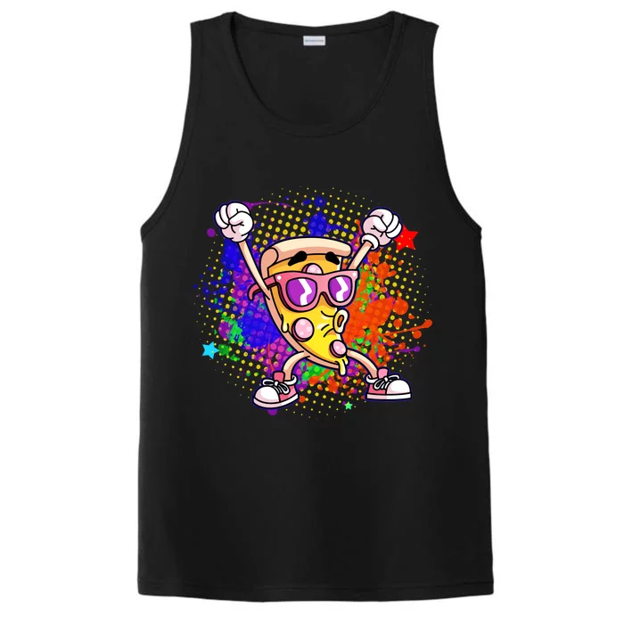 Cool Pizza Splatter Performance Tank