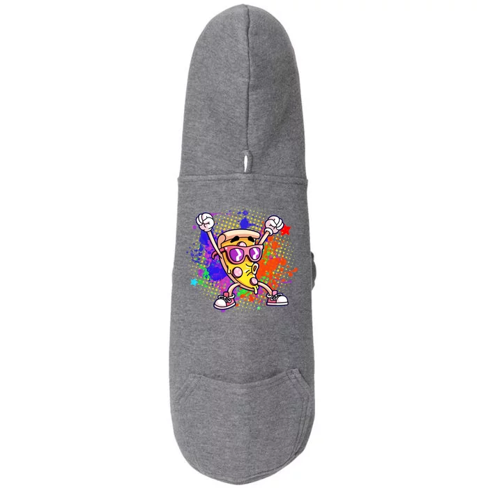 Cool Pizza Splatter Doggie 3-End Fleece Hoodie