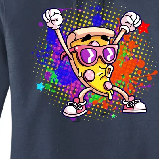 Cool Pizza Splatter Women's Pullover Hoodie