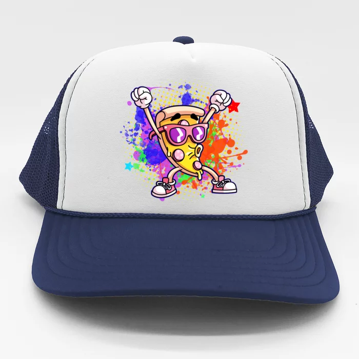 Cool Pizza Splatter Trucker Hat