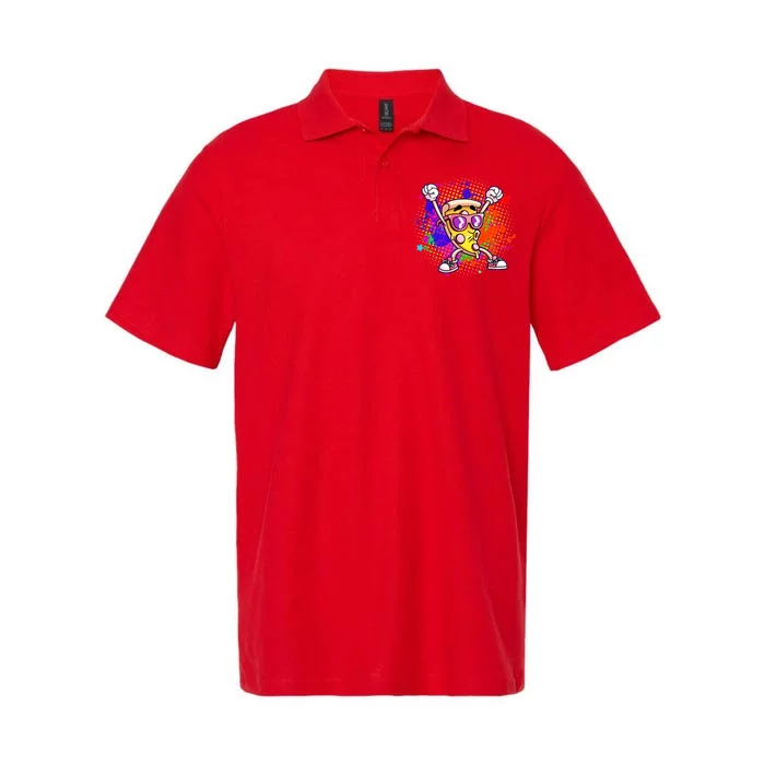 Cool Pizza Splatter Softstyle Adult Sport Polo