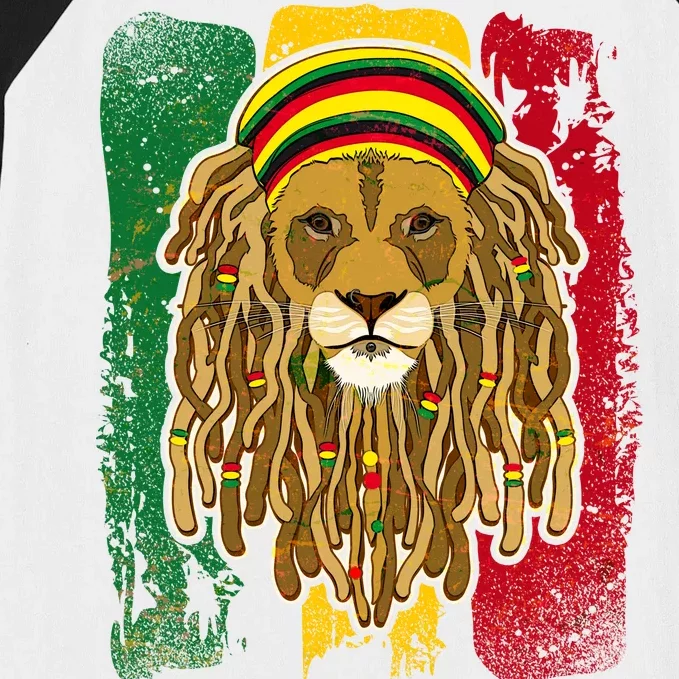 Cool Rasta Lion Baseball Sleeve Shirt