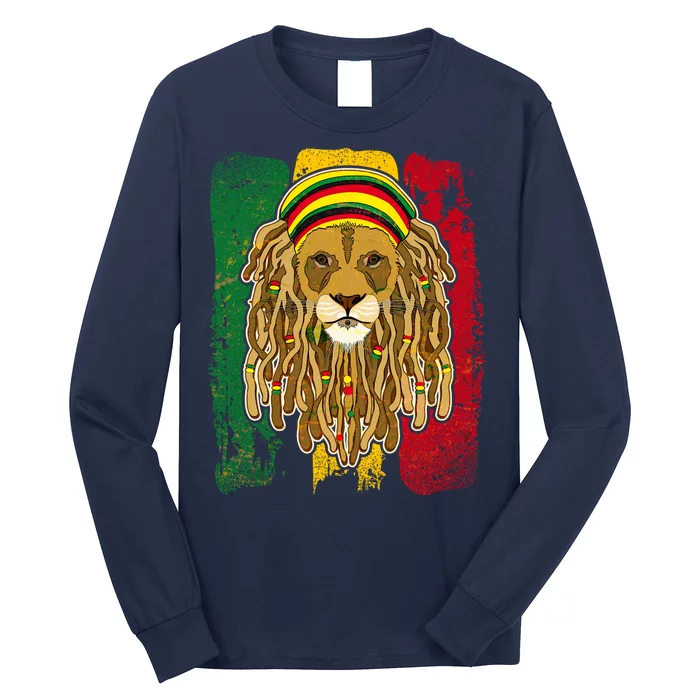 Cool Rasta Lion Long Sleeve Shirt