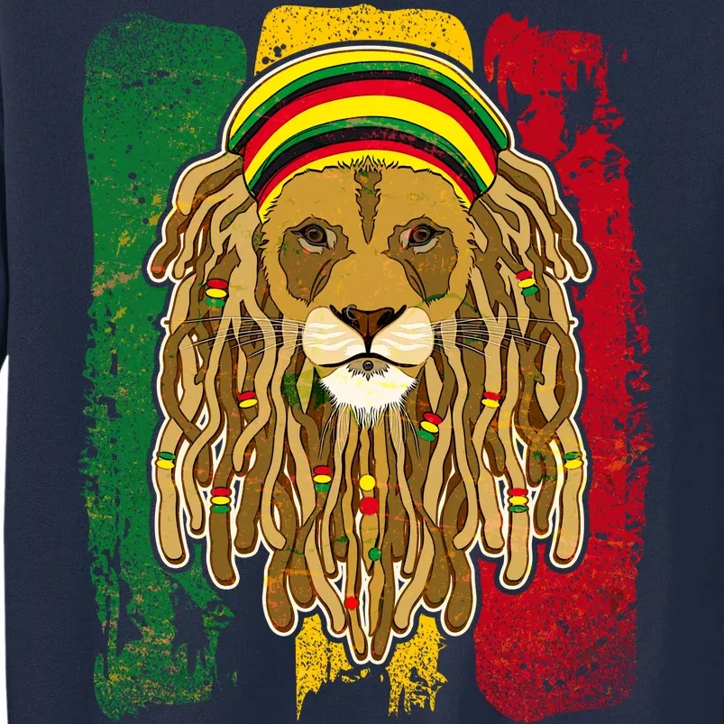 Cool Rasta Lion Tall Sweatshirt