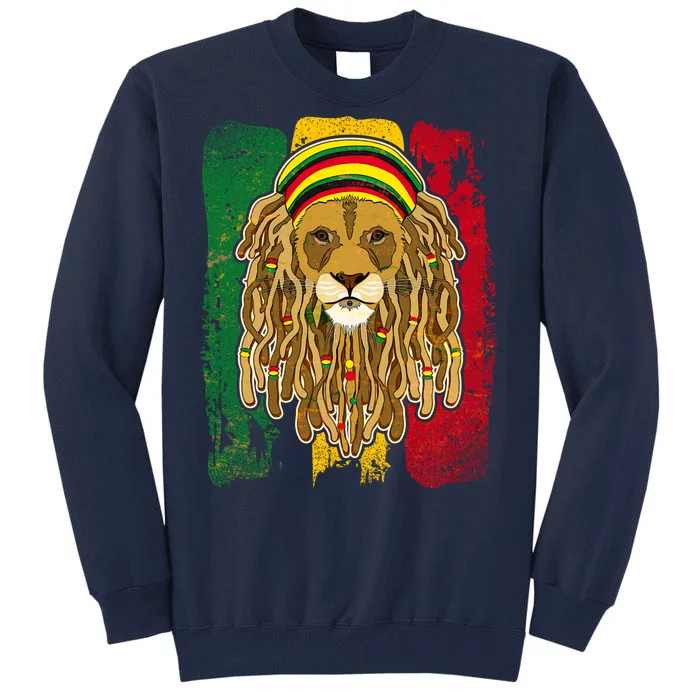 Cool Rasta Lion Tall Sweatshirt