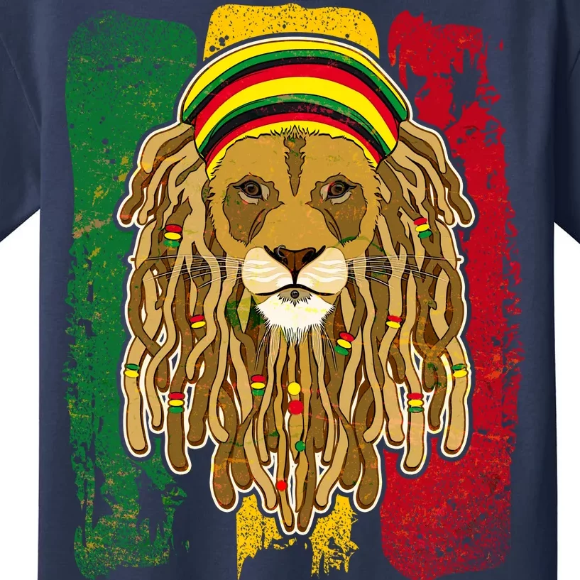 Cool Rasta Lion Kids T-Shirt