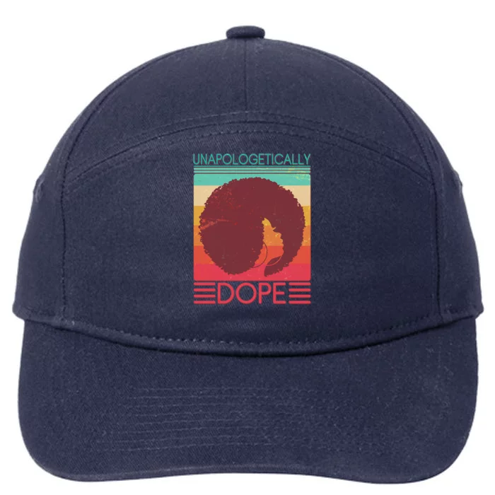 Cool Retro Afro Unapologetically Dope 7-Panel Snapback Hat