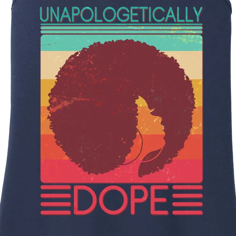 Cool Retro Afro Unapologetically Dope Ladies Essential Tank