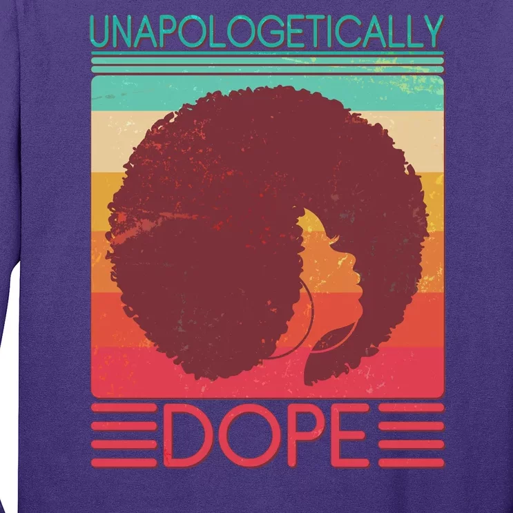 Cool Retro Afro Unapologetically Dope Long Sleeve Shirt