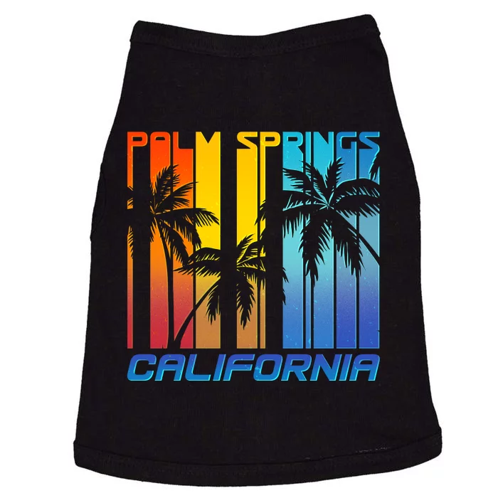 Cool Retro Palm Springs California Doggie Tank