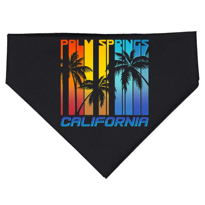 Cool Retro Palm Springs California USA-Made Doggie Bandana