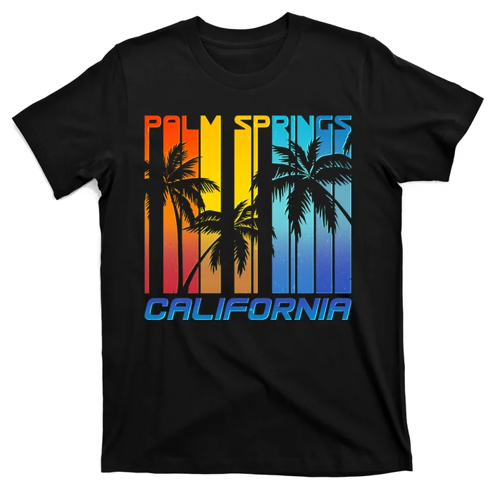 Cool Retro Palm Springs California T Shirt TeeShirtPalace