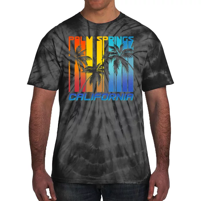 Cool Retro Palm Springs California Tie-Dye T-Shirt