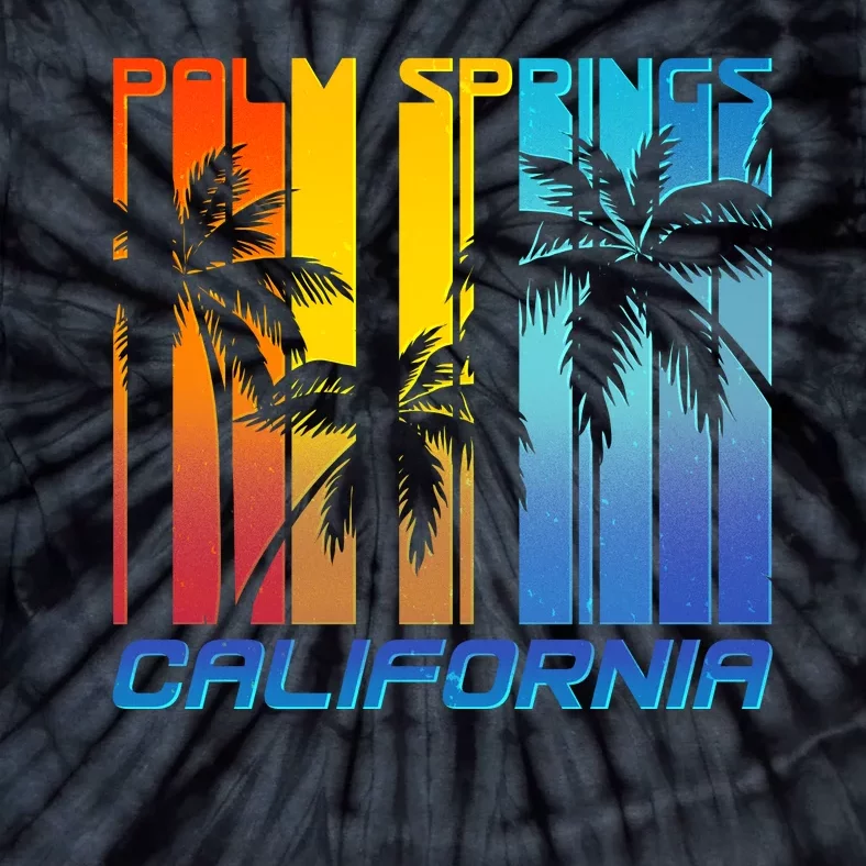 Cool Retro Palm Springs California Tie-Dye T-Shirt