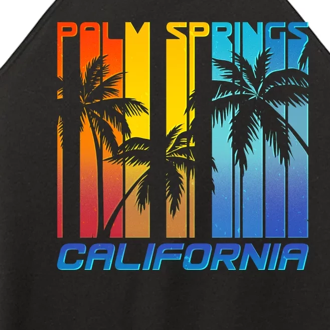 Cool Retro Palm Springs California Women’s Perfect Tri Rocker Tank