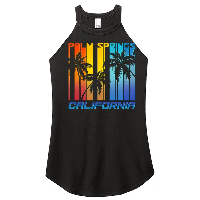 Cool Retro Palm Springs California Women’s Perfect Tri Rocker Tank