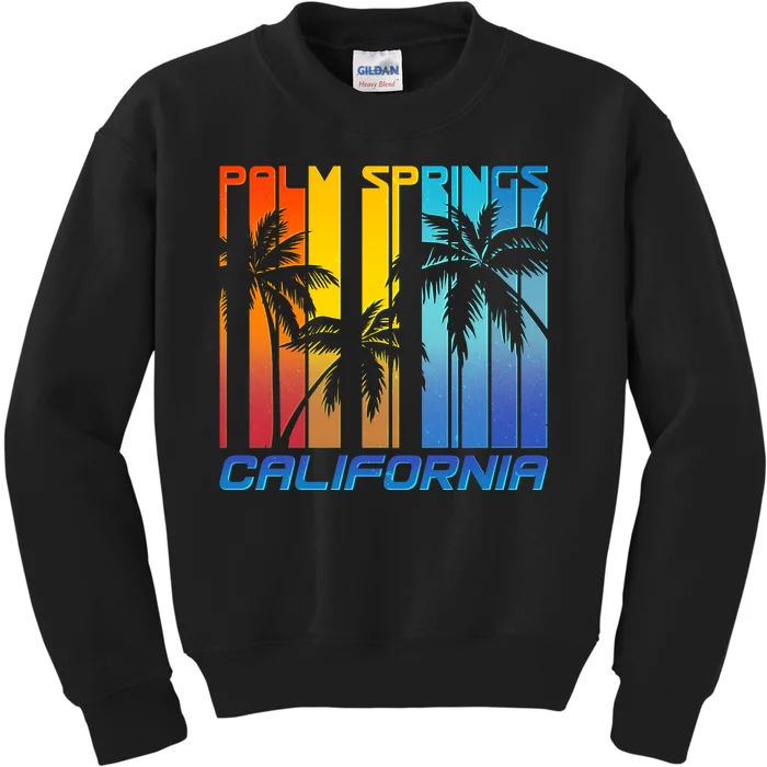 Cool Retro Palm Springs California Kids Sweatshirt