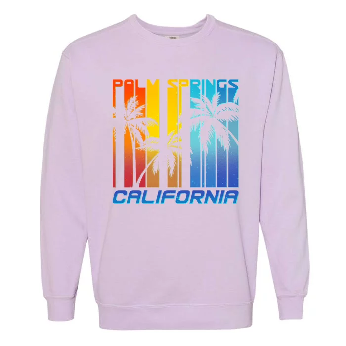 Cool Retro Palm Springs California Garment-Dyed Sweatshirt