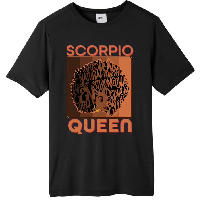 Cool Retro Scorpio Queen Afro Woman ChromaSoft Performance T-Shirt