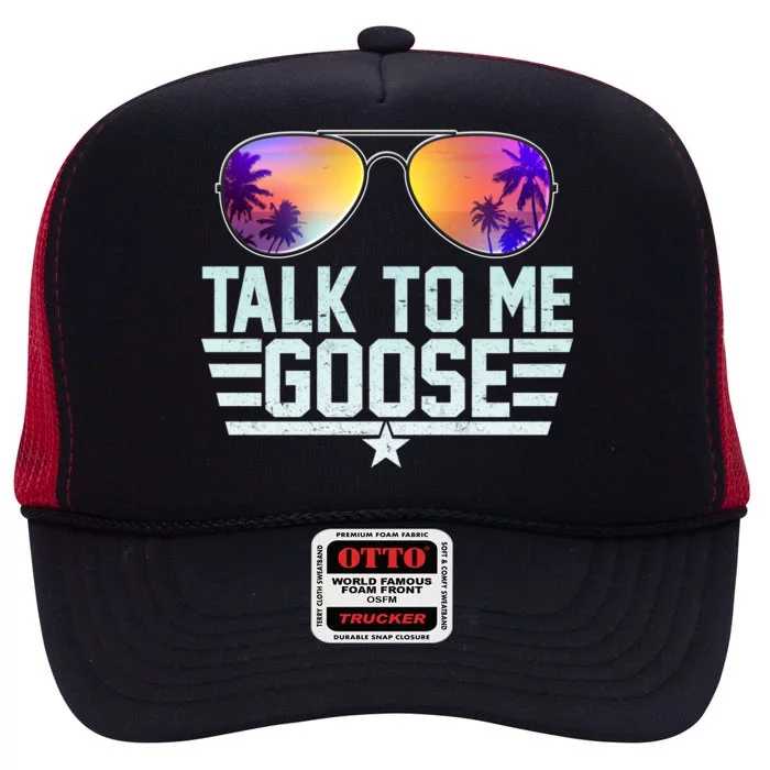 Cool Retro Talk To Me Goose High Crown Mesh Trucker Hat