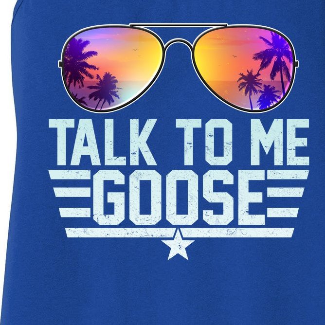 Cool Retro Talk To Me Goose Women's Racerback Tank