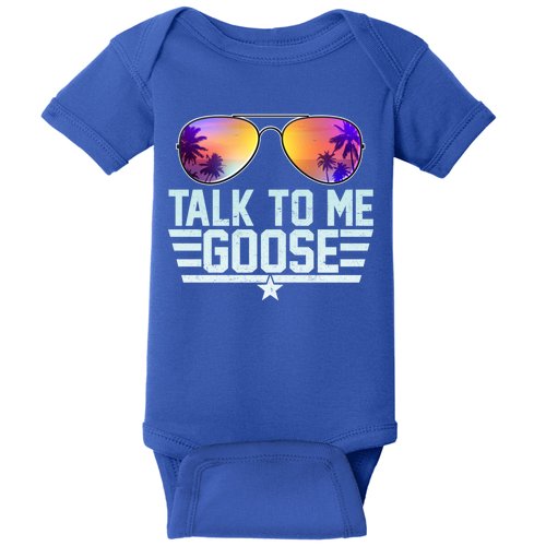 Cool Retro Talk To Me Goose Baby Bodysuit