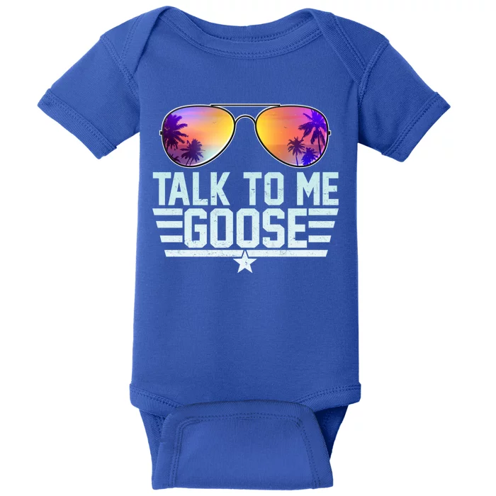 Cool Retro Talk To Me Goose Baby Bodysuit