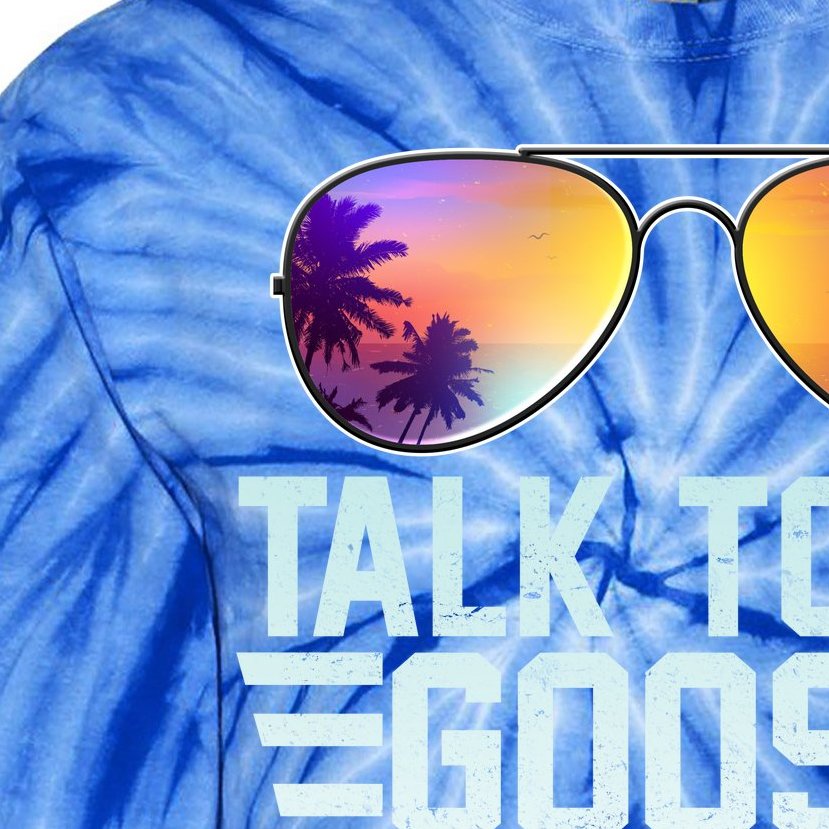 Cool Retro Talk To Me Goose Tie-Dye Long Sleeve Shirt