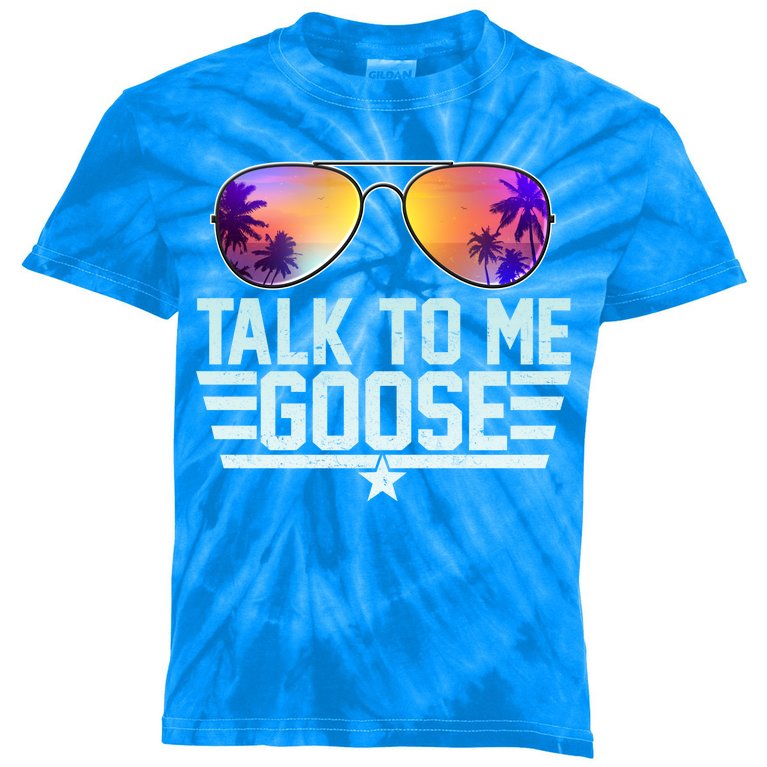 Cool Retro Talk To Me Goose Kids Tie-Dye T-Shirt