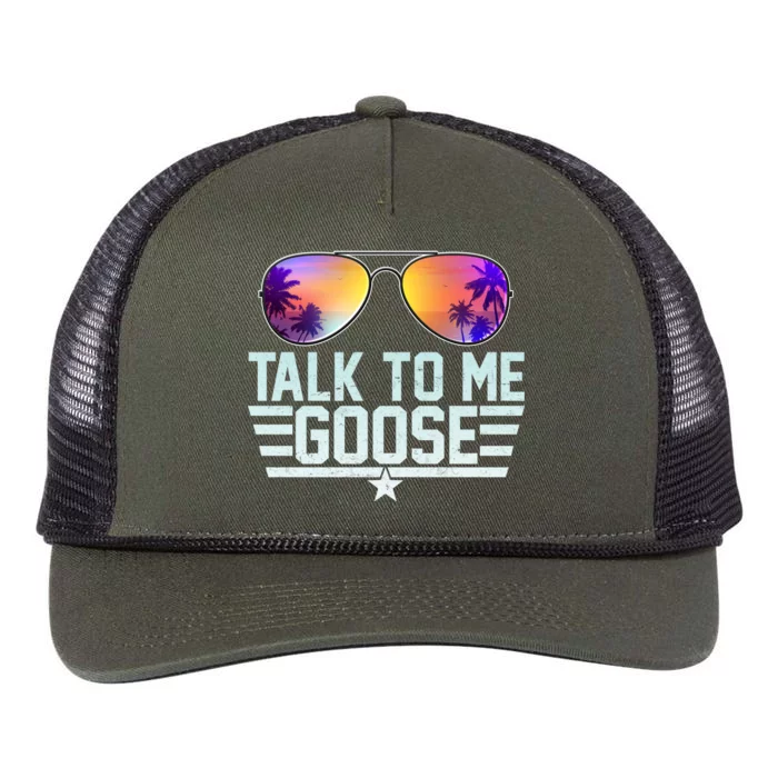 Cool Retro Talk To Me Goose Retro Rope Trucker Hat Cap