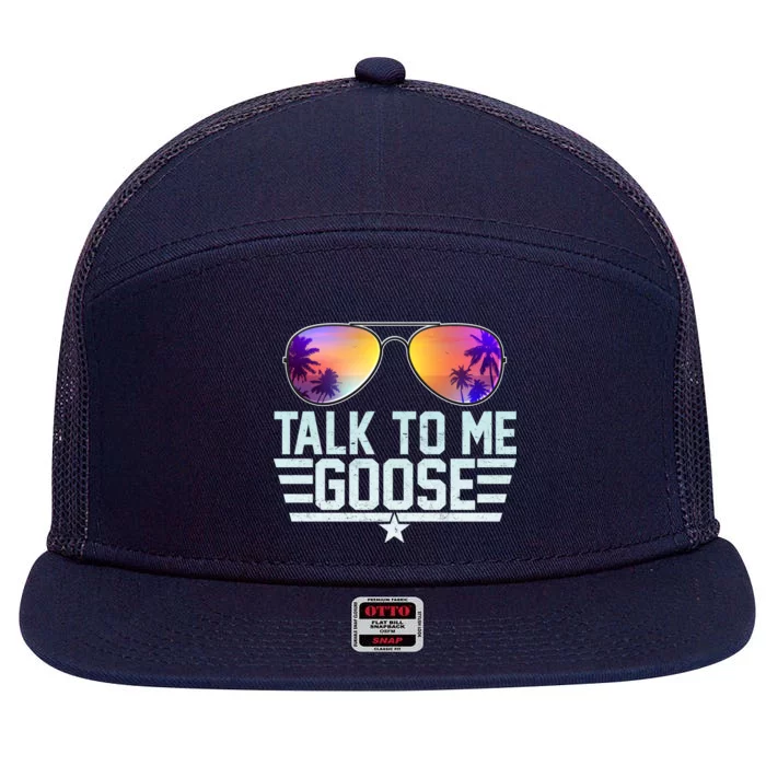 Cool Retro Talk To Me Goose 7 Panel Mesh Trucker Snapback Hat