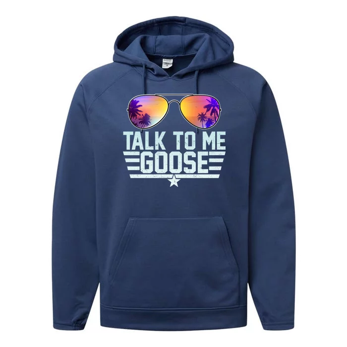 Cool Retro Talk To Me Goose Performance Fleece Hoodie