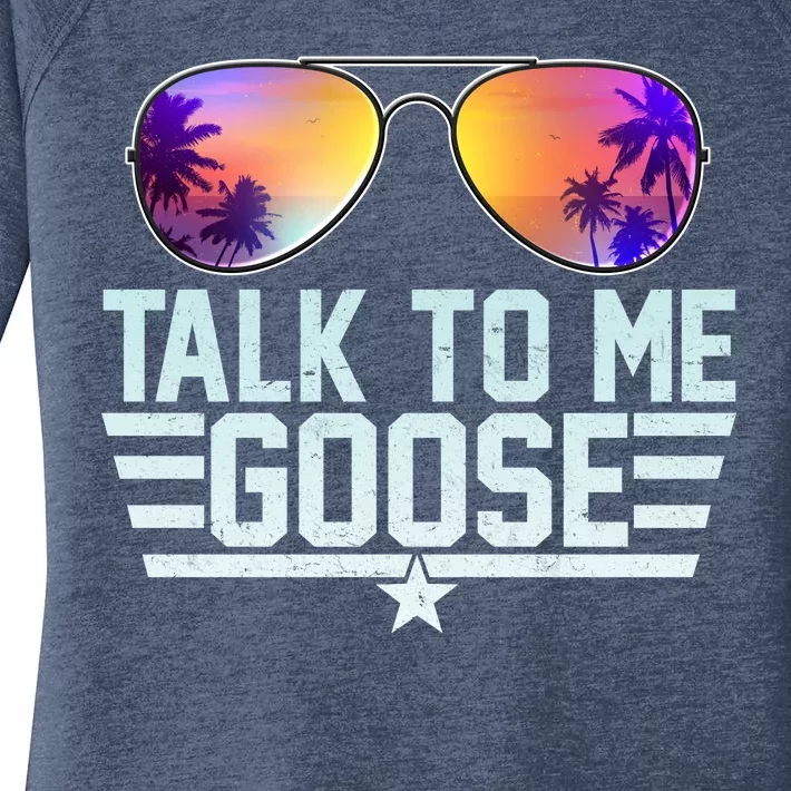 Cool Retro Talk To Me Goose Women’s Perfect Tri Tunic Long Sleeve Shirt