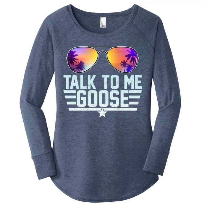 Cool Retro Talk To Me Goose Women’s Perfect Tri Tunic Long Sleeve Shirt