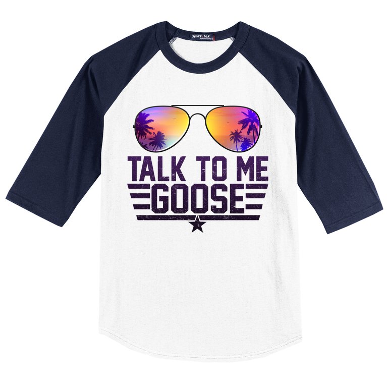 Cool Retro Talk To Me Goose Baseball Sleeve Shirt