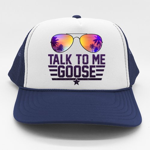 Cool Retro Talk To Me Goose Trucker Hat
