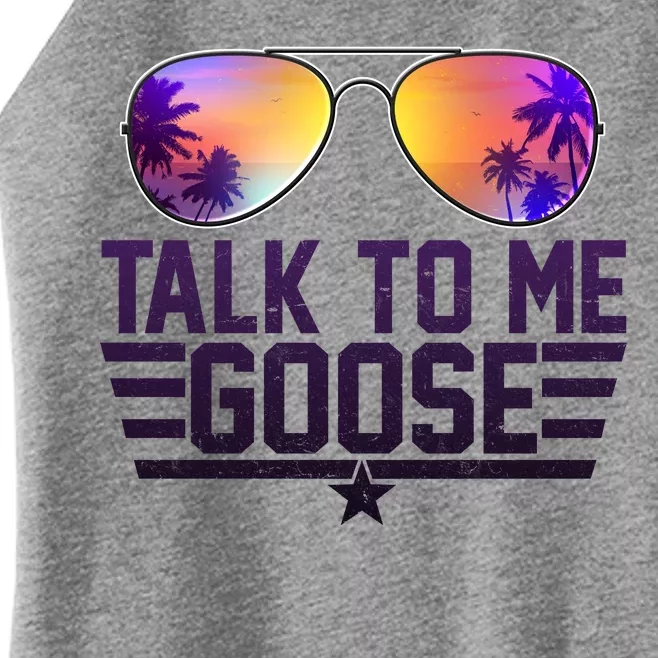 Cool Retro Talk To Me Goose Women’s Perfect Tri Rocker Tank