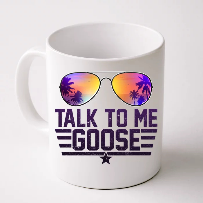 Cool Retro Talk To Me Goose Front & Back Coffee Mug