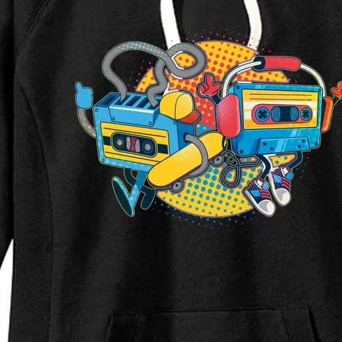 Cool Retro Tapes Women's Fleece Hoodie