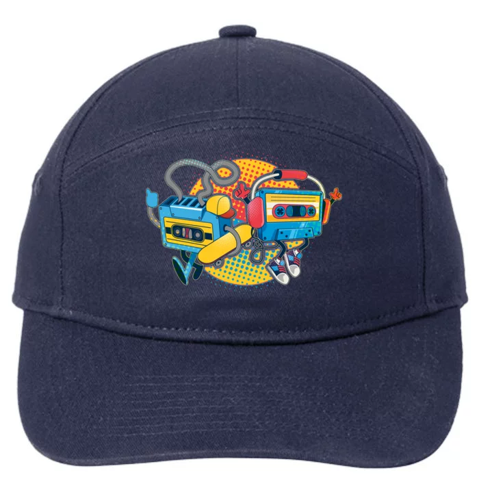 Cool Retro Tapes 7-Panel Snapback Hat