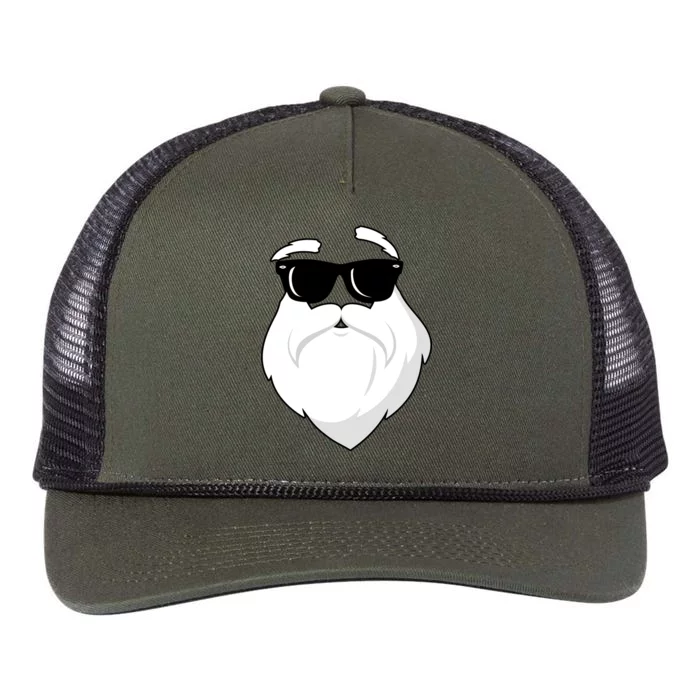 Cool Santa Face Retro Rope Trucker Hat Cap