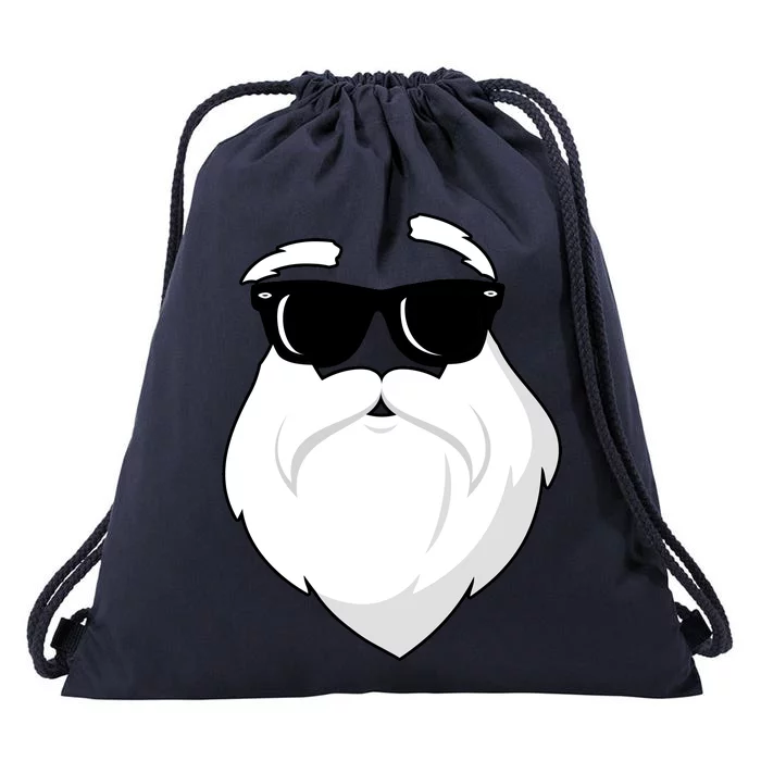 Cool Santa Face Drawstring Bag