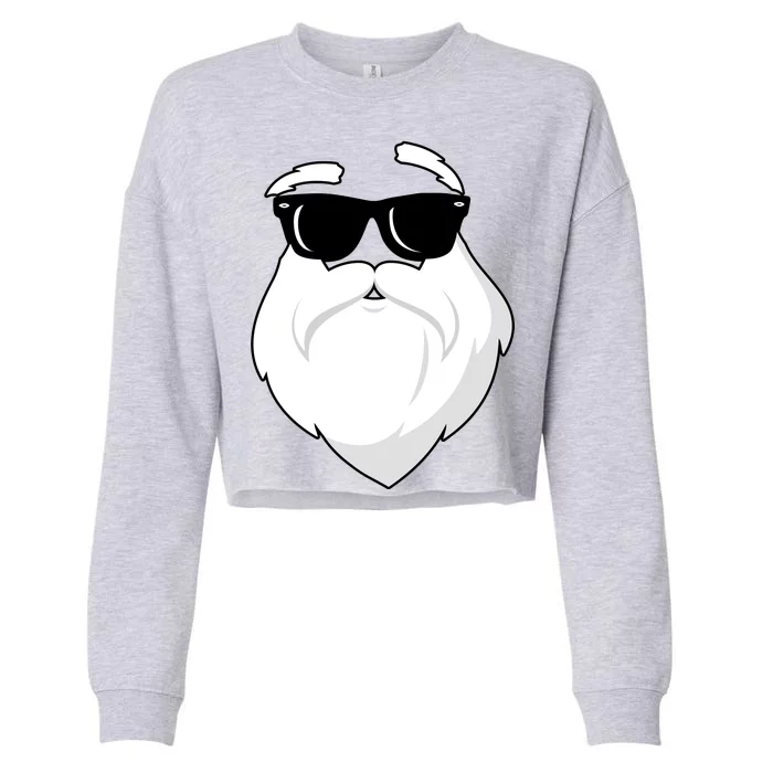 Cool Santa Face Cropped Pullover Crew